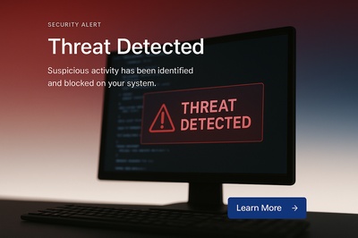 Stylish Web Design Concept for Security Alerts