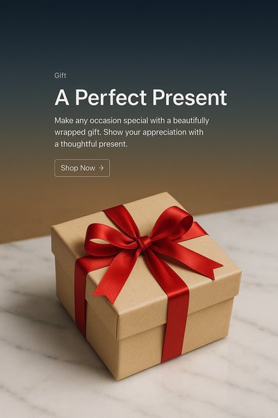 Stylish Gift Presentation with Elegant Wrapping