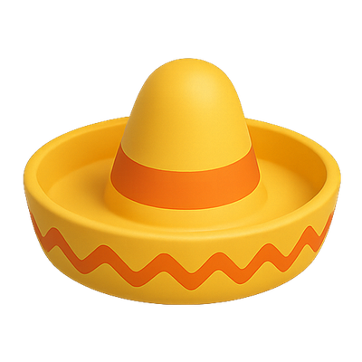 Colorful Yellow Sombrero Decorative Item