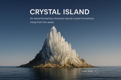 Crystal Island: A Stunning Natural Formation in Water