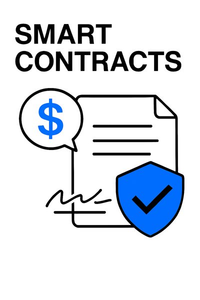 Illustration of Smart Contracts with Security Symbol