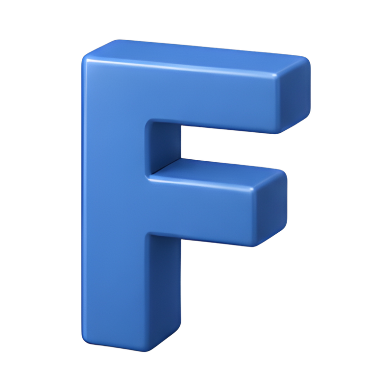letter f in modern style