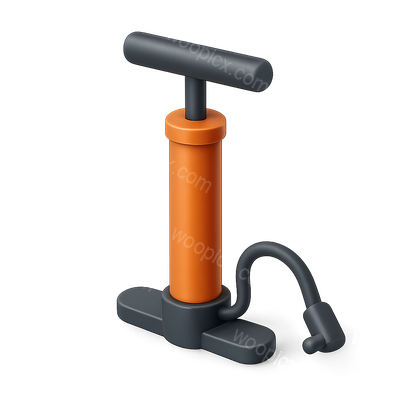 Stylish 3D Air Pump Icon with Volumetric Feel