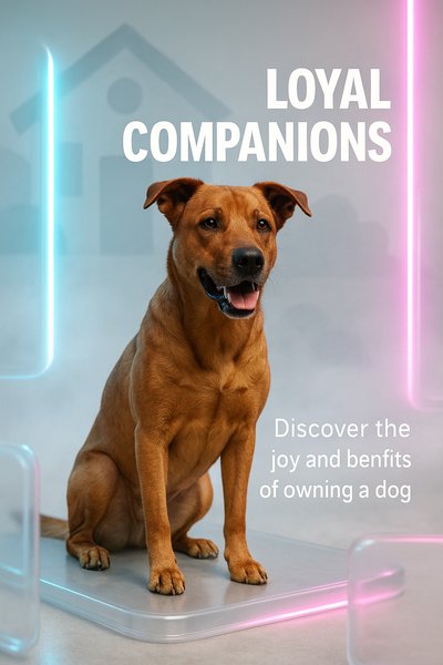 Promotional Graphic Highlighting Benefits of Dog Ownership