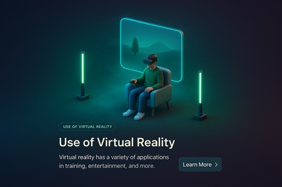 Detailed 3D Scene of Virtual Reality Use in Dark Setting