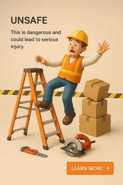 Detailed 3D Illustration on Safety Awareness