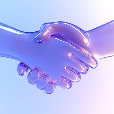 Stylized 3D Digital Handshake Representation