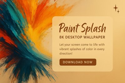 Vibrant Paint Splash 8K Wallpaper for Desktop