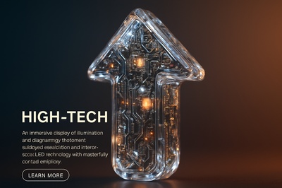 Hyperrealistic 3D Arrow Design with LED Technology