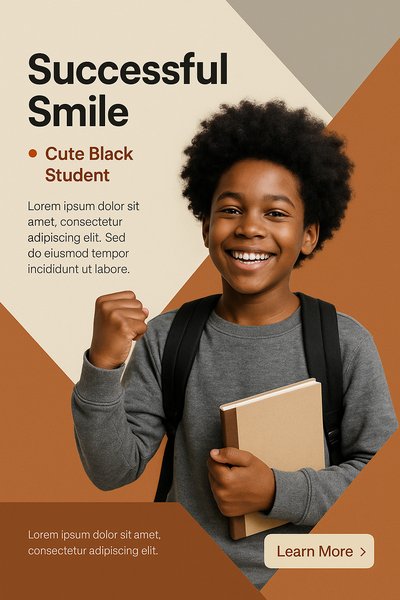 Successful Student Portrait with Engaging Design Elements