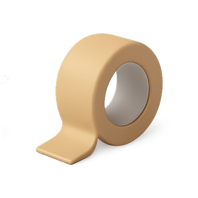 Realistic Illustration of Adhesive Tape on White Background