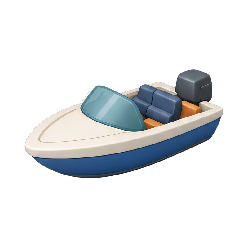 fast speedboat on the water