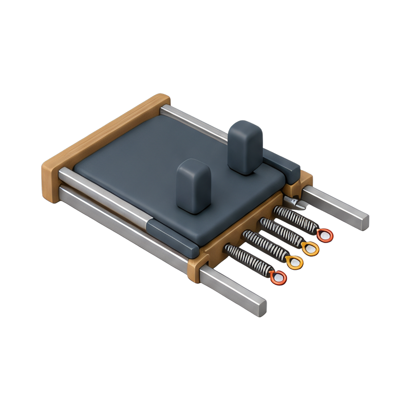Reformer carriage with springs