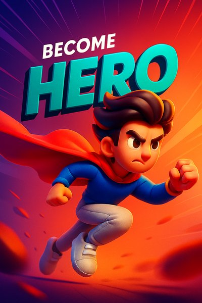Dynamic Hero Illustration in Vivid Colors