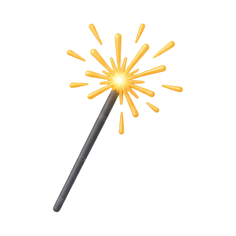 glowing sparkler stick