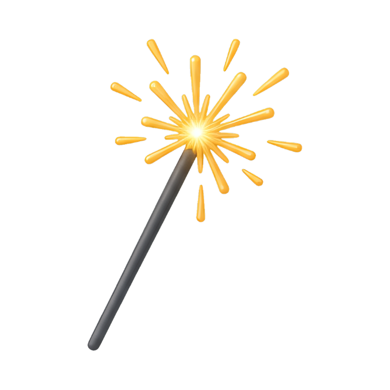 glowing sparkler stick