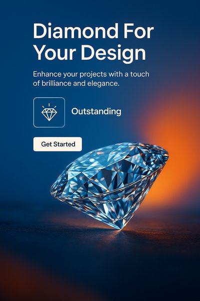 Elegant Diamond Graphic for Design Projects