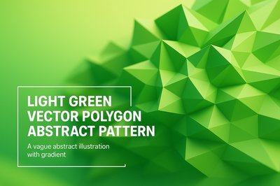 Light Green Abstract Polygon Pattern with Gradient