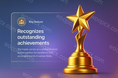 Elegant Golden Trophy Symbolizing Achievements
