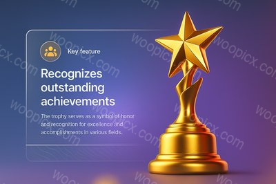 Elegant Golden Trophy Symbolizing Achievements