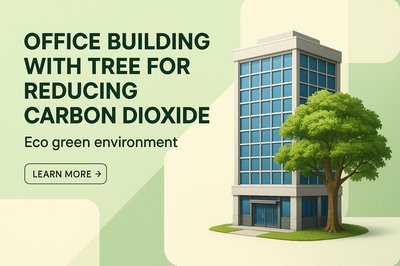 Modern Eco-Friendly Office Design with Tree Element