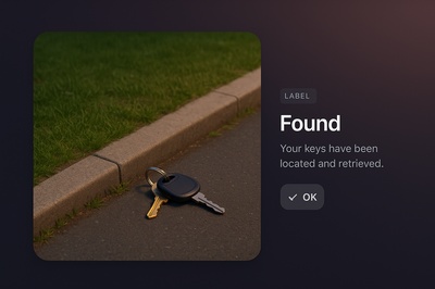 Stylish 3D Scene Illustrating Found Keys with Dark Background