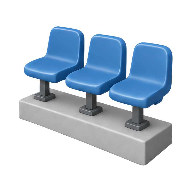 empty stadium seating section