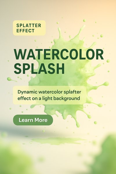 Dynamic Watercolor Splash Effect Graphic for Creative Projects