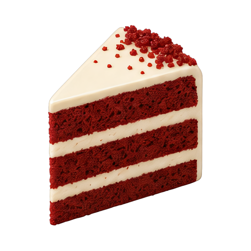 slice of red velvet cake