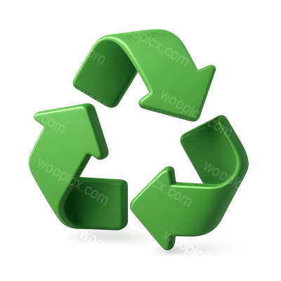 3D Recycling Icon with Isometric Design
