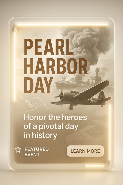 Promotional Event Graphic for Pearl Harbor Day Commemoration