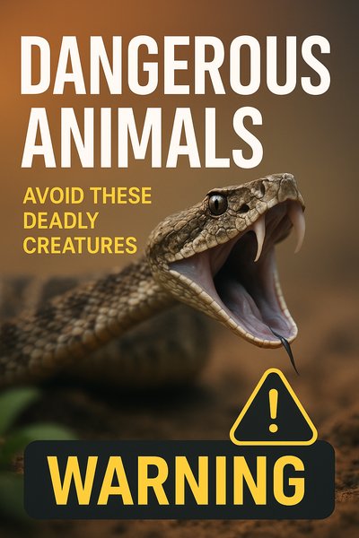 Informative graphic on dangerous animals and safety tips