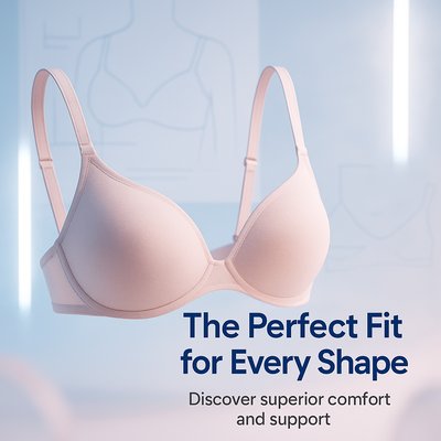Promotional Image for Stylish Women's Bra Featuring Comfort and Support