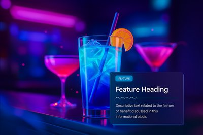Vibrant Neon Cocktails in a Cyberpunk Bar Setting