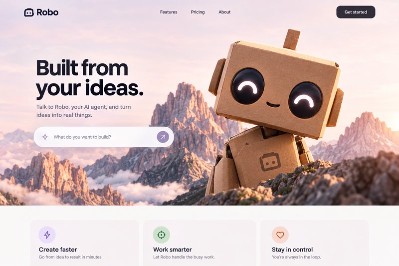Engaging AI landing page design