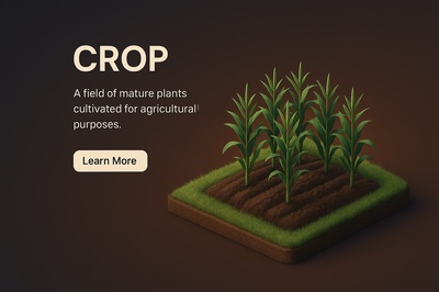 Detailed 3D Scene of Crop Field in Realistic Style