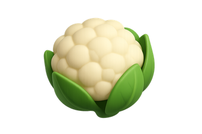 Stylized 3D Cauliflower Icon