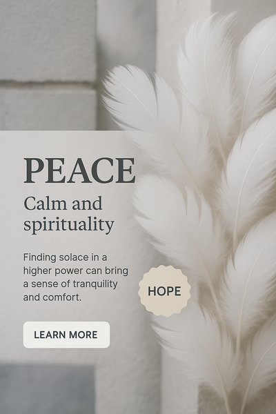 Closeup of Feathers for Peace and Spirituality Banner Design