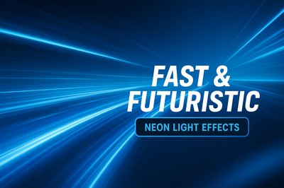 Dynamic Neon Light Effects Background with Futuristic Theme