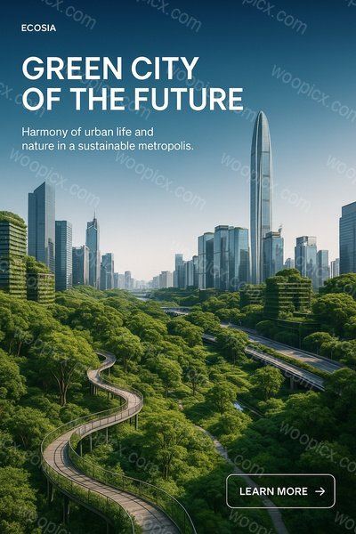 Harmony of Urban Life and Nature in a Green City