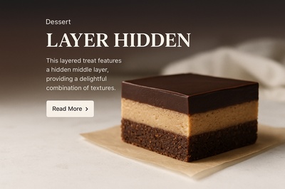Stylish Web Page Design Featuring Layered Dessert