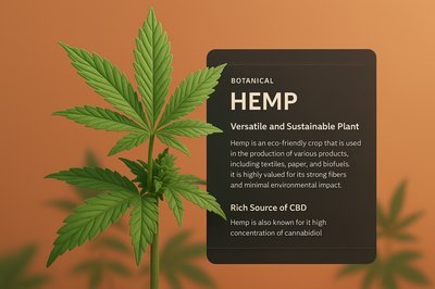 Web Page Design Featuring Hemp with 3D Illustrations