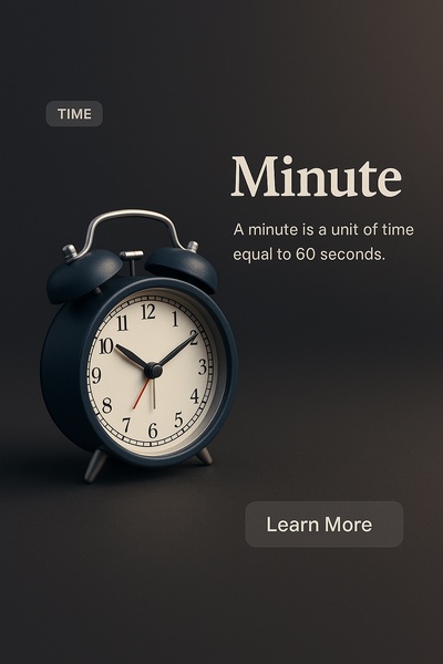 3D Realistic Clock Scene with Text Elements