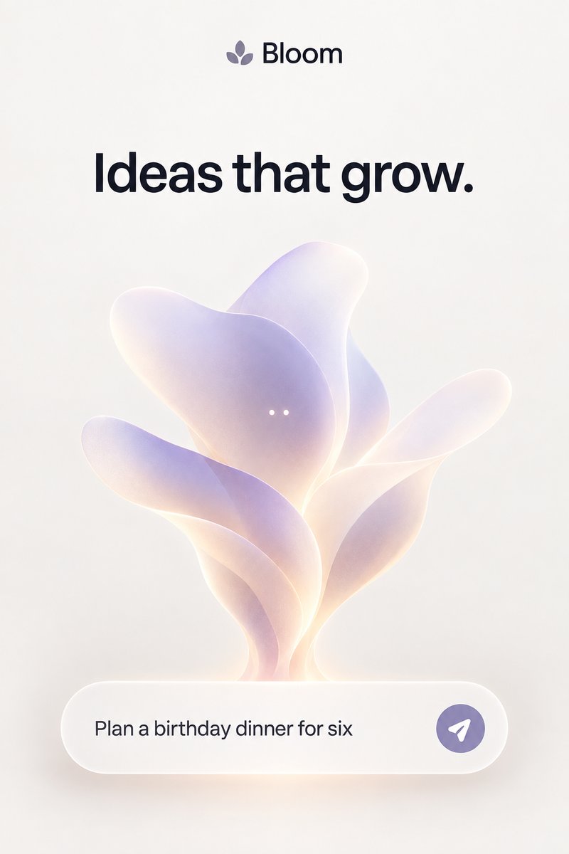 Abstract AI agent landing page
