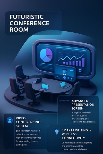 Futuristic Conference Room with Advanced Technology