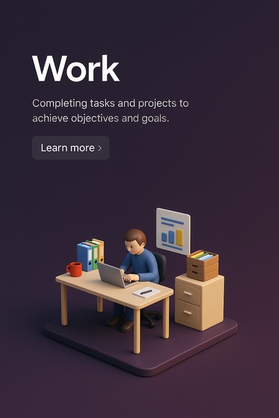 3D Scene Depicting Work Environment in Realistic Style