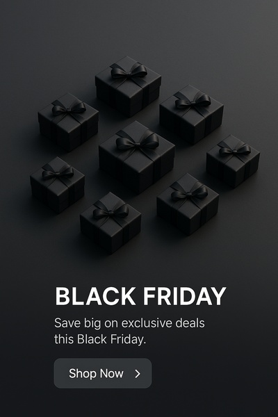 Elegant Black Gift Boxes for Black Friday Savings