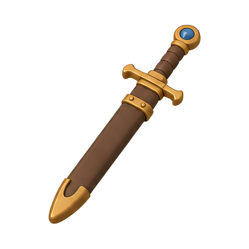 broadsword in ornate scabbard
