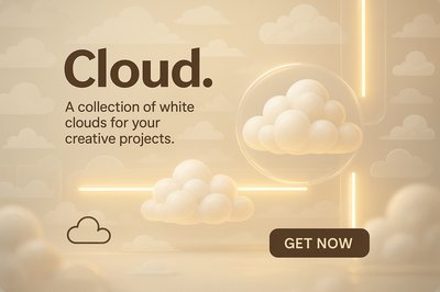 Glowing Cloud Illustrations for Creative Projects