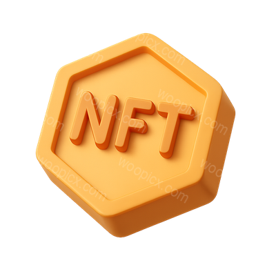 Stylish 3D NFT Icon with Volumetric Design